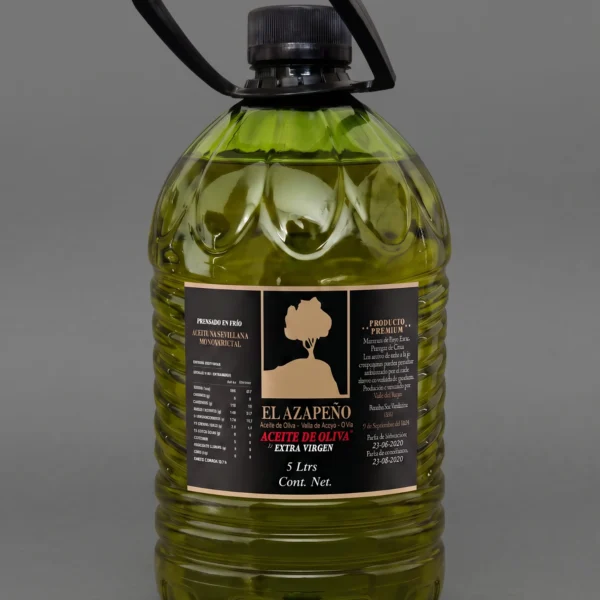 Bidón de 5 litros de aceite de oliva extra virgen El Azapeño